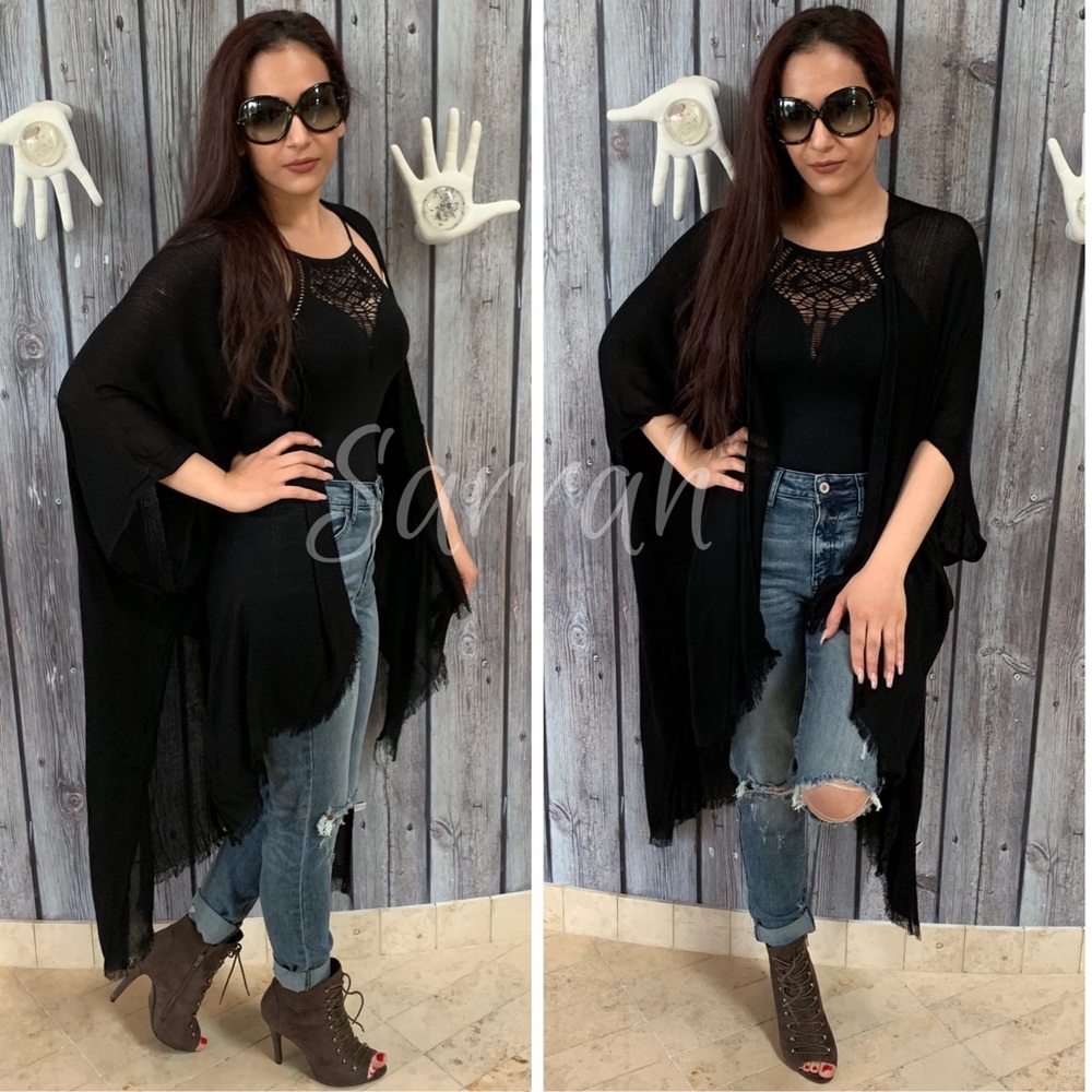 LAST 1 NEW Beautiful High Low Kimono Cardi - Picture 3 of 6